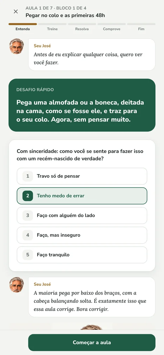 Tela do desafio rápido da Aula 1